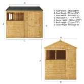 image for Shiplap Reverse Apex with Single Door 8x6