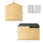 image for Shiplap Security Apex with Single Door 8x6