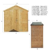 image for Shiplap Apex Windowless Shed 3x6