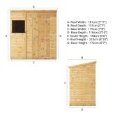 image for Shiplap Pent with Single Door 6x4
