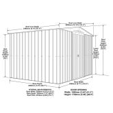 image for 10 x 8 Globel Apex Metal Shed (Green)