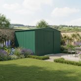 image for 10 x 8 Globel Apex Metal Shed (Green)