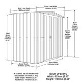 image for 6 x 4 Globel Apex Metal Shed (GREEN)