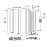 image for 8 x 6 Globel Apex Metal Shed (GREEN)