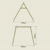 image for Double Round Wood Swing Frame
