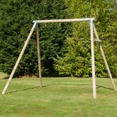 image for Double Round Wood Swing Frame