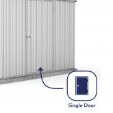 image for Absco Space Saver Grey Metal Pent Shed 7ft5 x 3