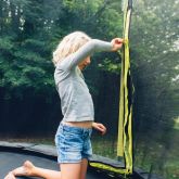 image for Plum 10ft Wave SpringSafe Trampoline and Enclosure