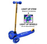 image for Zinc 3 Wheel Light Up Scooter (Blue & Yellow)