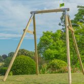 image for Single Round Wood Swing Frame