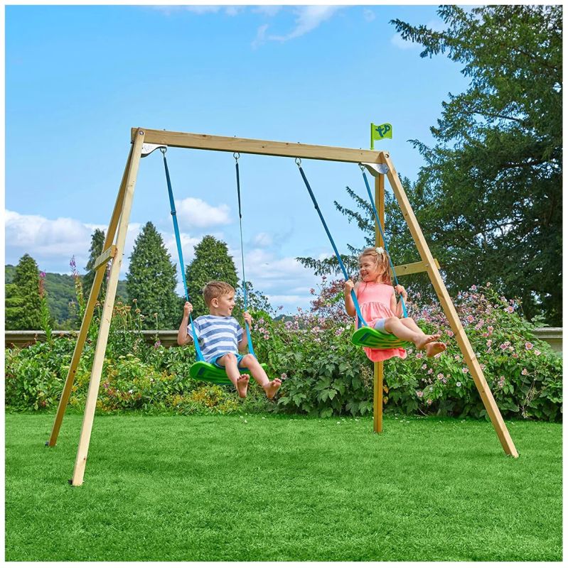 Forest Double Swing from Atlantic Trampolines Outdoor Play Range